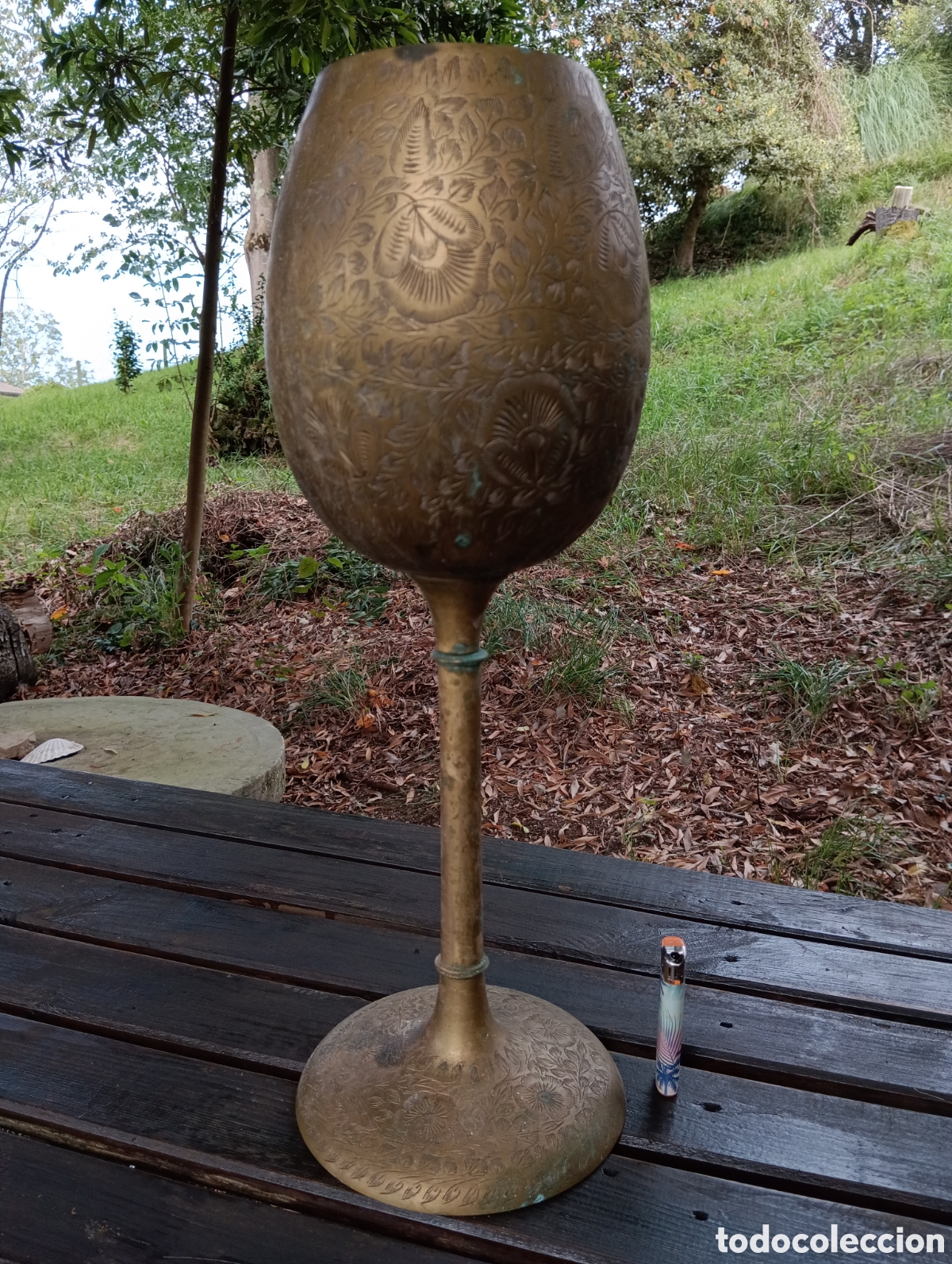 Antig&uuml;edades: ANTIGUA GRAN COPA EN LAT&Oacute;N. 50 cm. - Foto 1
