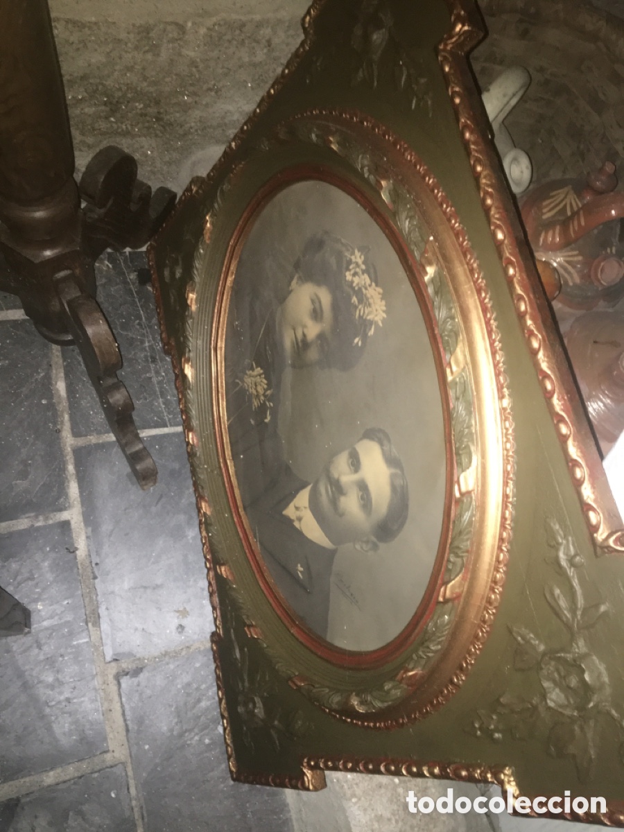 Antig&uuml;edades: Foto antigua gran marco - Foto 1