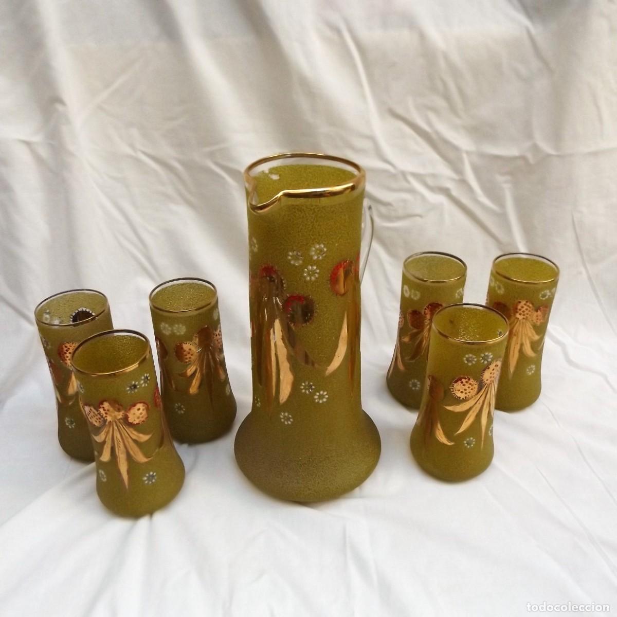 Antig&uuml;edades: jarra con seis vasos - Foto 2