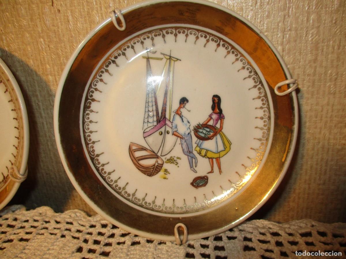 Antig&uuml;edades: Dos platos poecelana decorados - Foto 3