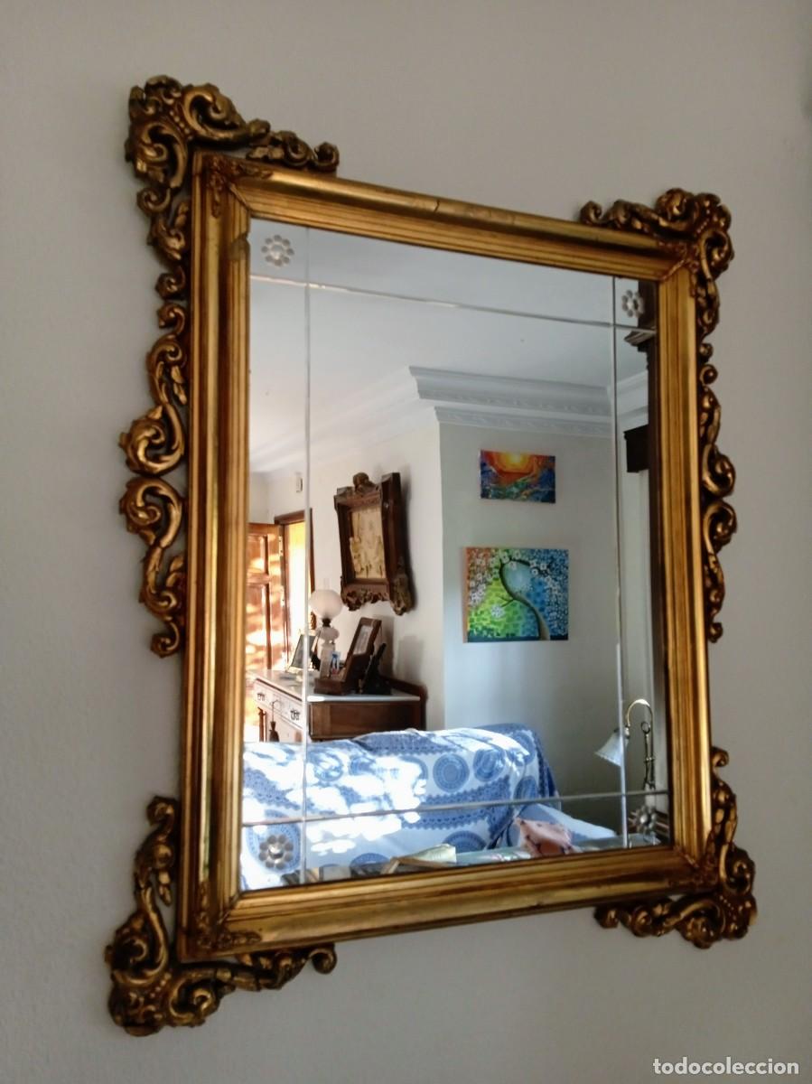 Antig&uuml;edades: Antiguo Marco tallado con espejo - Foto 2