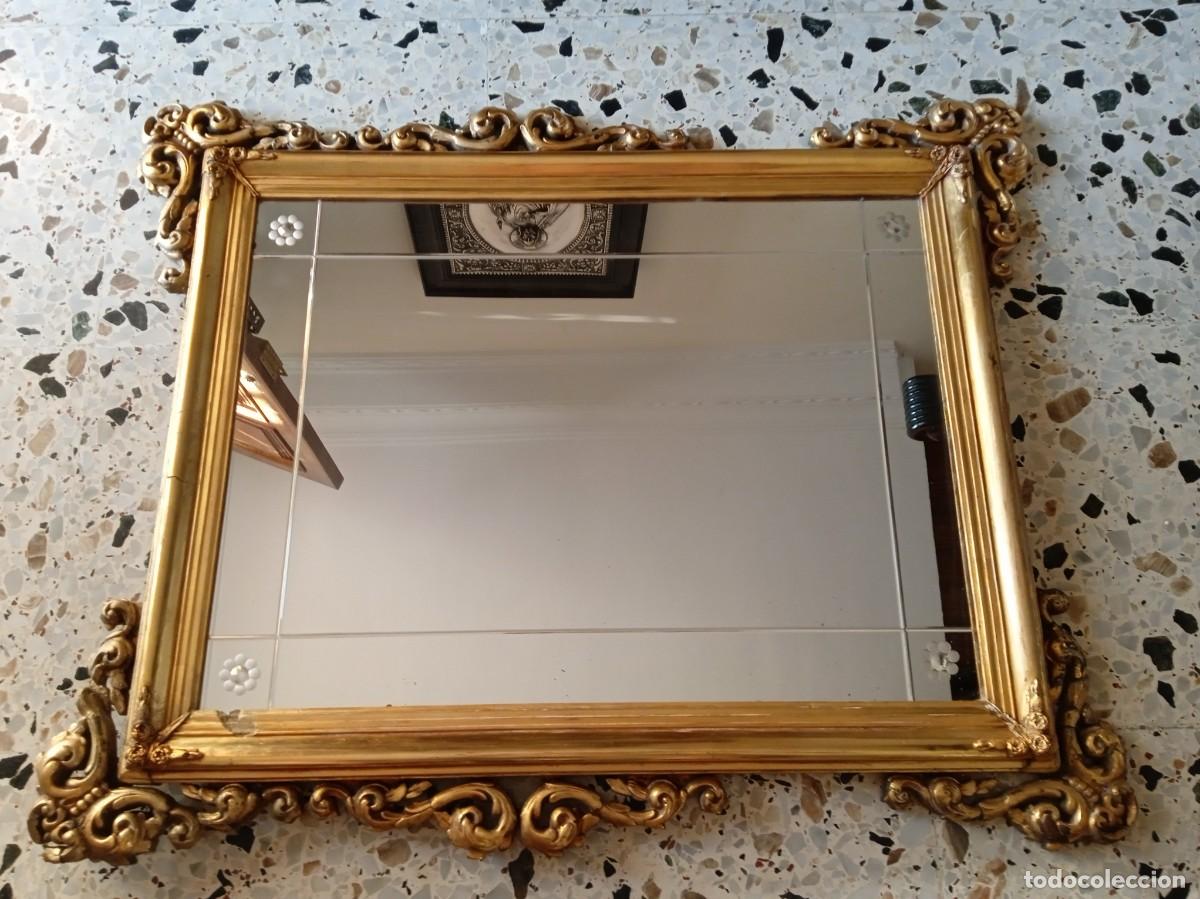 Antig&uuml;edades: Antiguo Marco tallado con espejo - Foto 7
