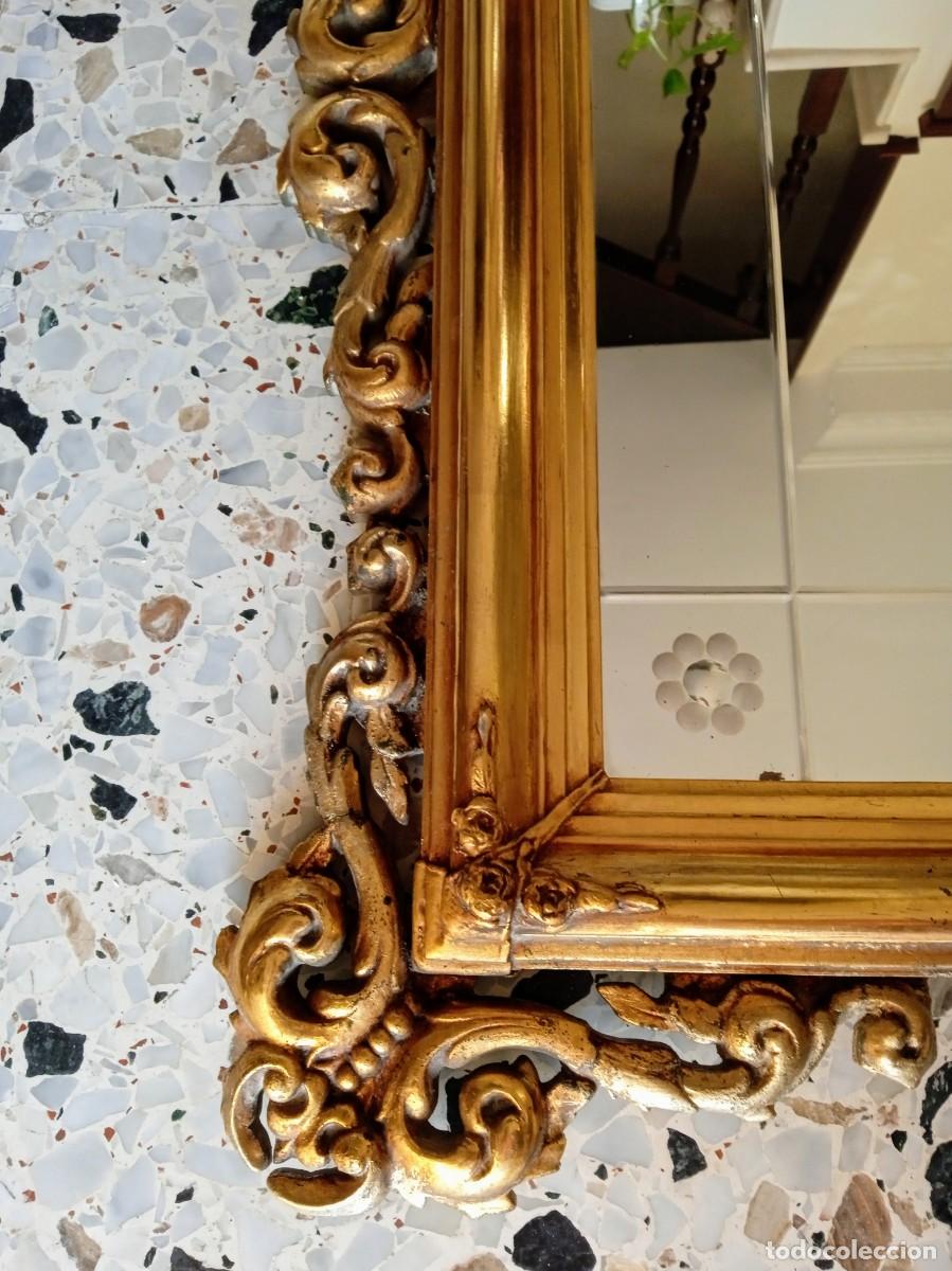 Antig&uuml;edades: Antiguo Marco tallado con espejo - Foto 8
