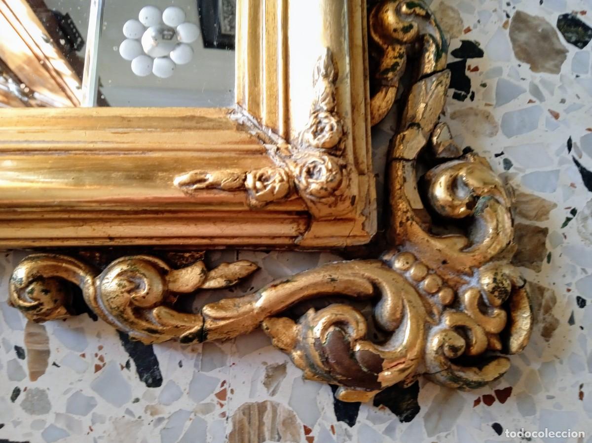 Antig&uuml;edades: Antiguo Marco tallado con espejo - Foto 12