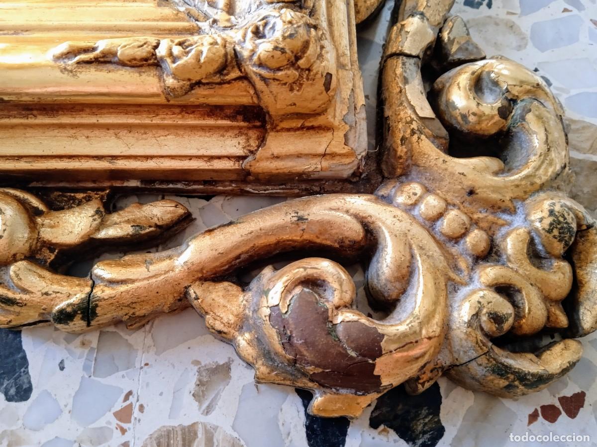 Antig&uuml;edades: Antiguo Marco tallado con espejo - Foto 13