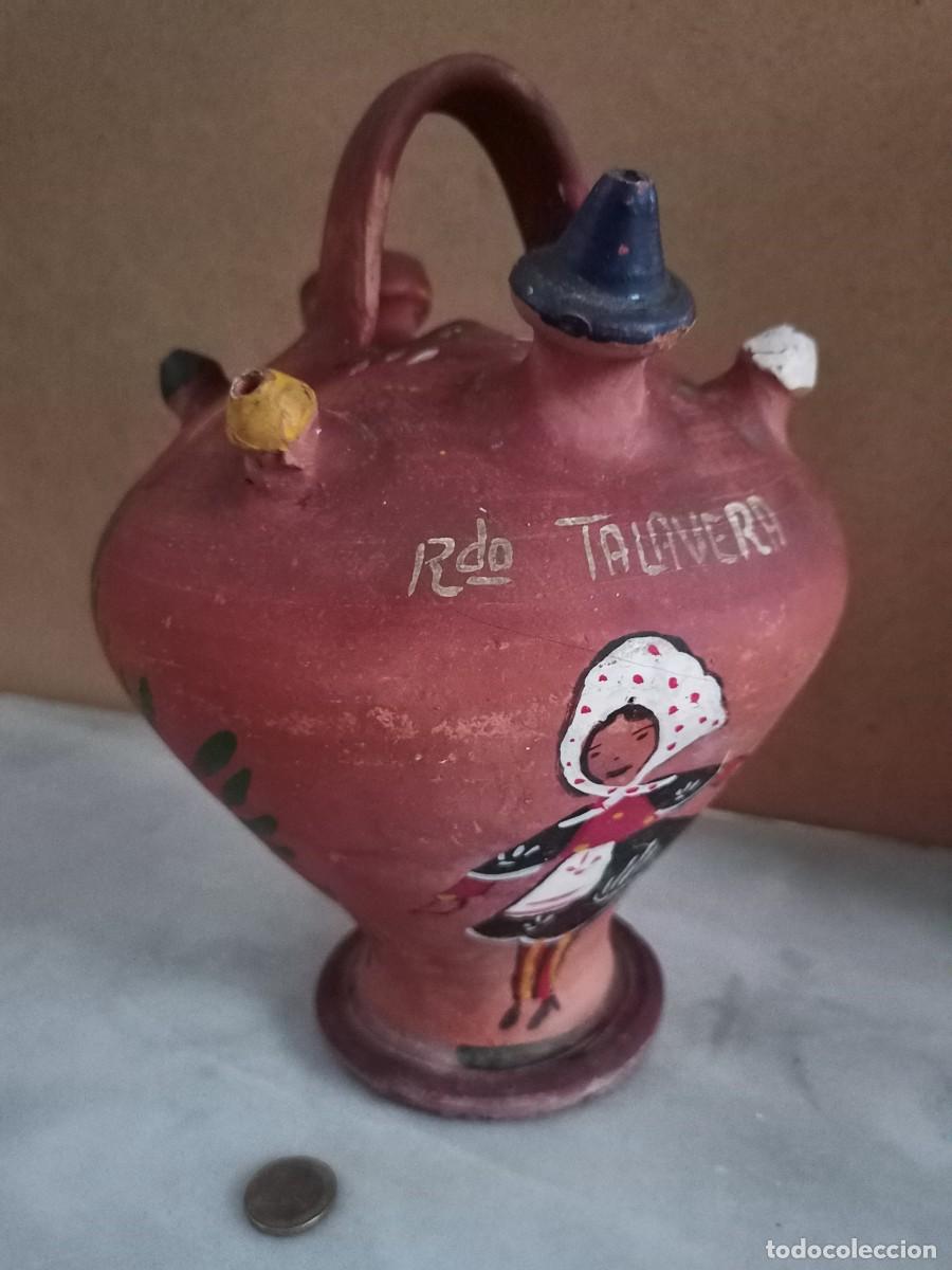 Antig&uuml;edades: Bonito botijo recuerdo de talavera - Foto 1