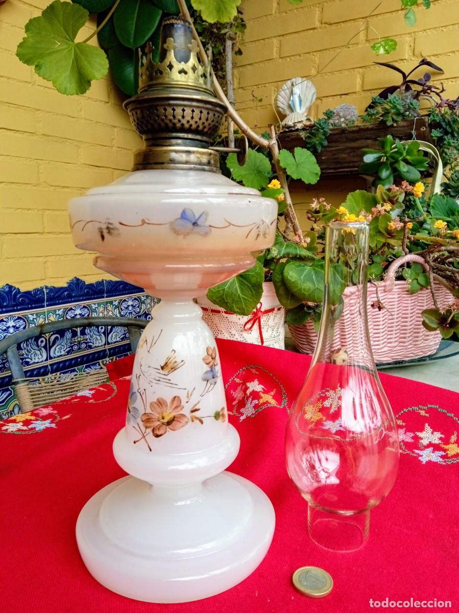 Antig&uuml;edades: Quinqu&eacute; l&aacute;mpara antiguo - Foto 3