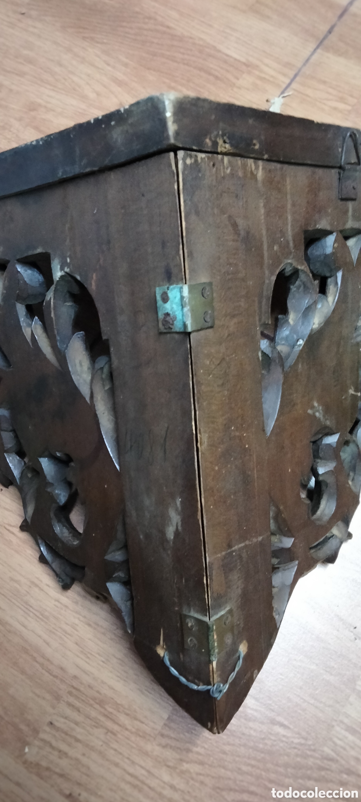 Antig&uuml;edades: ANTIGUA RINCONERA EN MADERA TALLADA - Foto 7