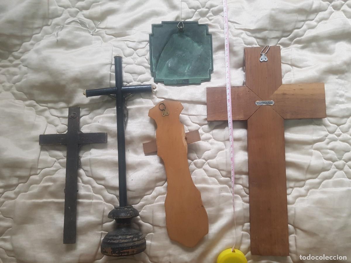 Antig&uuml;edades: 5 CRUCIFIJOS DE MADERA , bronce , hierro... - Foto 6