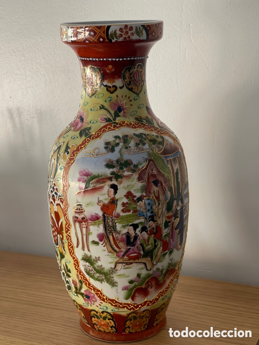 Antig&uuml;edades: Jarr&oacute;n Satsuma 32 cm - Foto 3