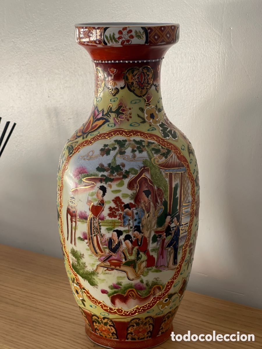 Antig&uuml;edades: Jarr&oacute;n Satsuma 32 cm - Foto 1