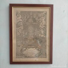 Antigüedades: MARCO DE MADERA IMAGEN VIRGEN DEL ROSARIO PATRONA DE LA CIUDAD DE CADIZ 63X45 CM