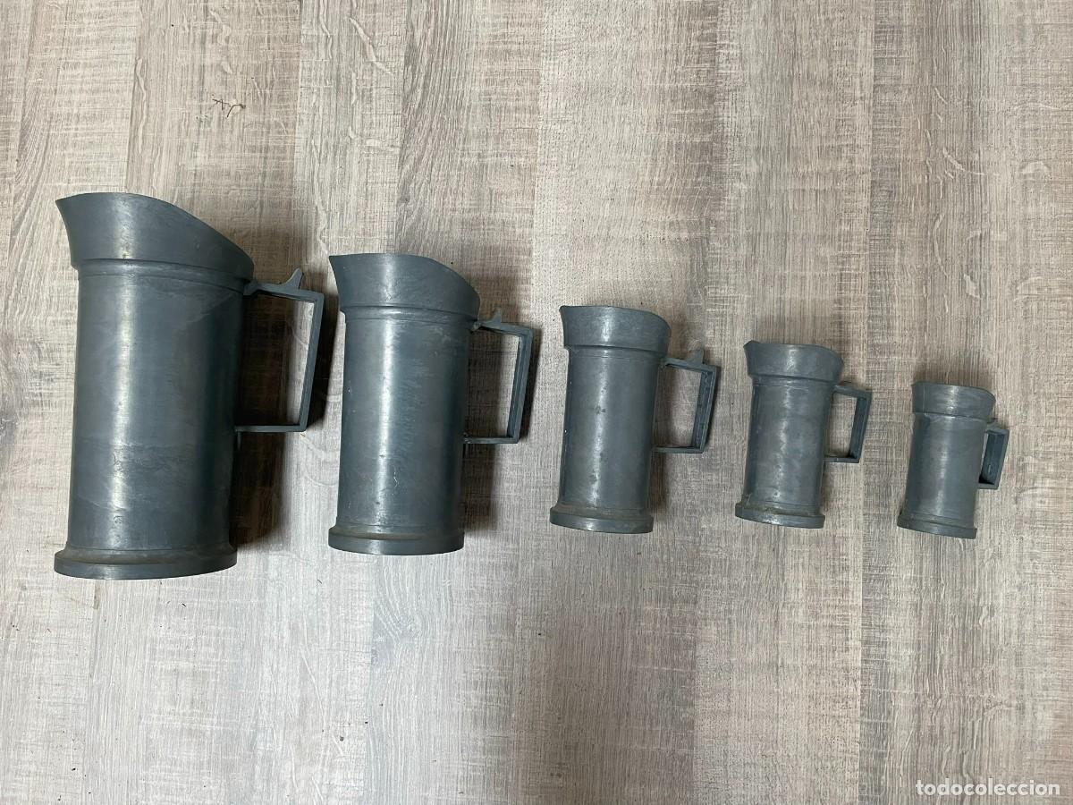Antig&uuml;edades: 5 JARRAS DE MEDIDA ANTIGUAS DE ESTA&Ntilde;O - Foto 1