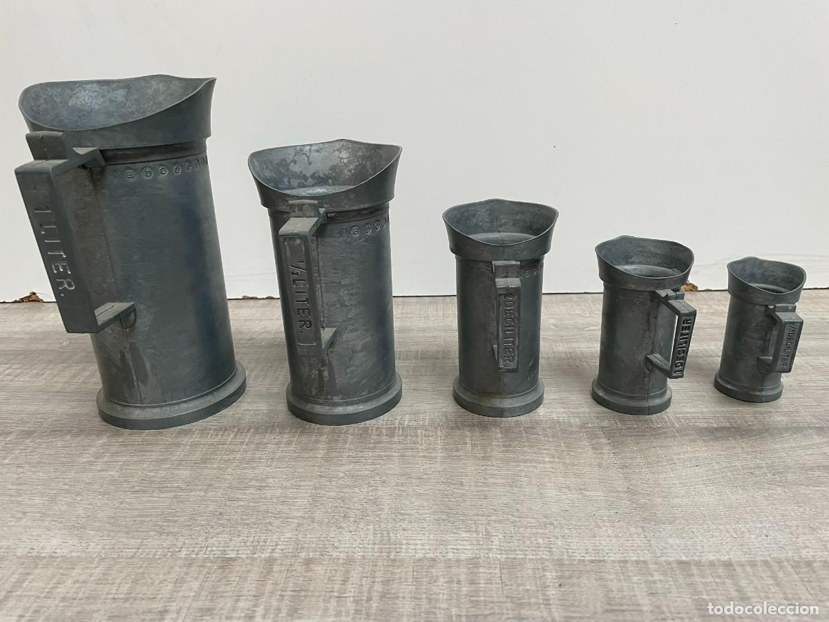 Antig&uuml;edades: 5 JARRAS DE MEDIDA ANTIGUAS DE ESTA&Ntilde;O - Foto 2