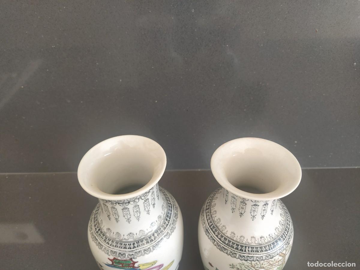 Antig&uuml;edades: JARRONES CHINOS DE PORCELANA - Foto 4