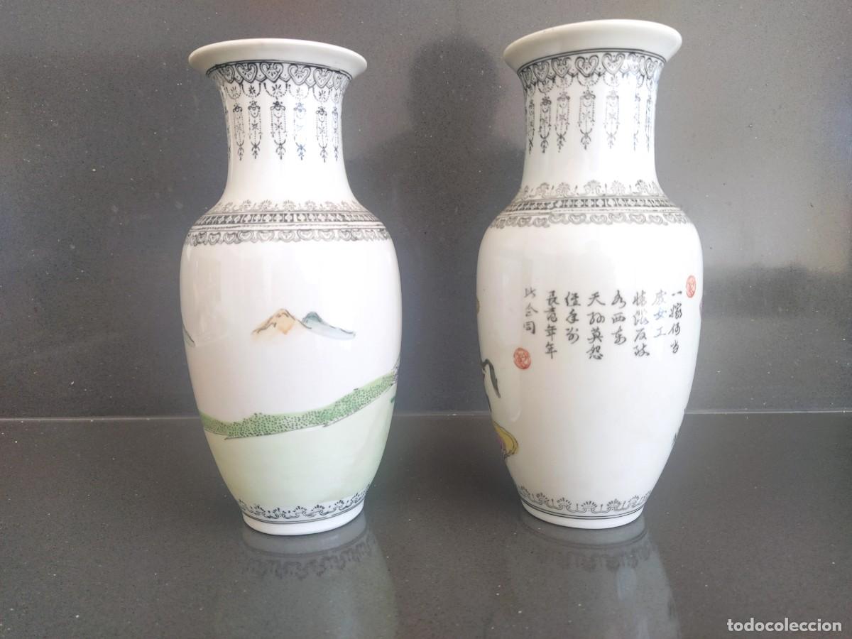 Antig&uuml;edades: JARRONES CHINOS DE PORCELANA - Foto 2