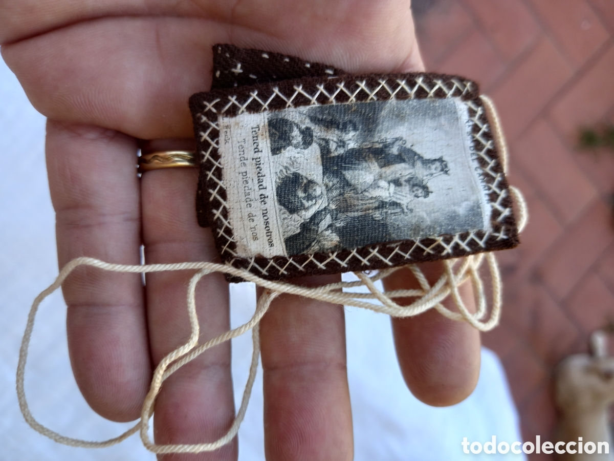 Antig&uuml;edades: ANTIGUO ESCAPULARIO O RELICARIO - Foto 3