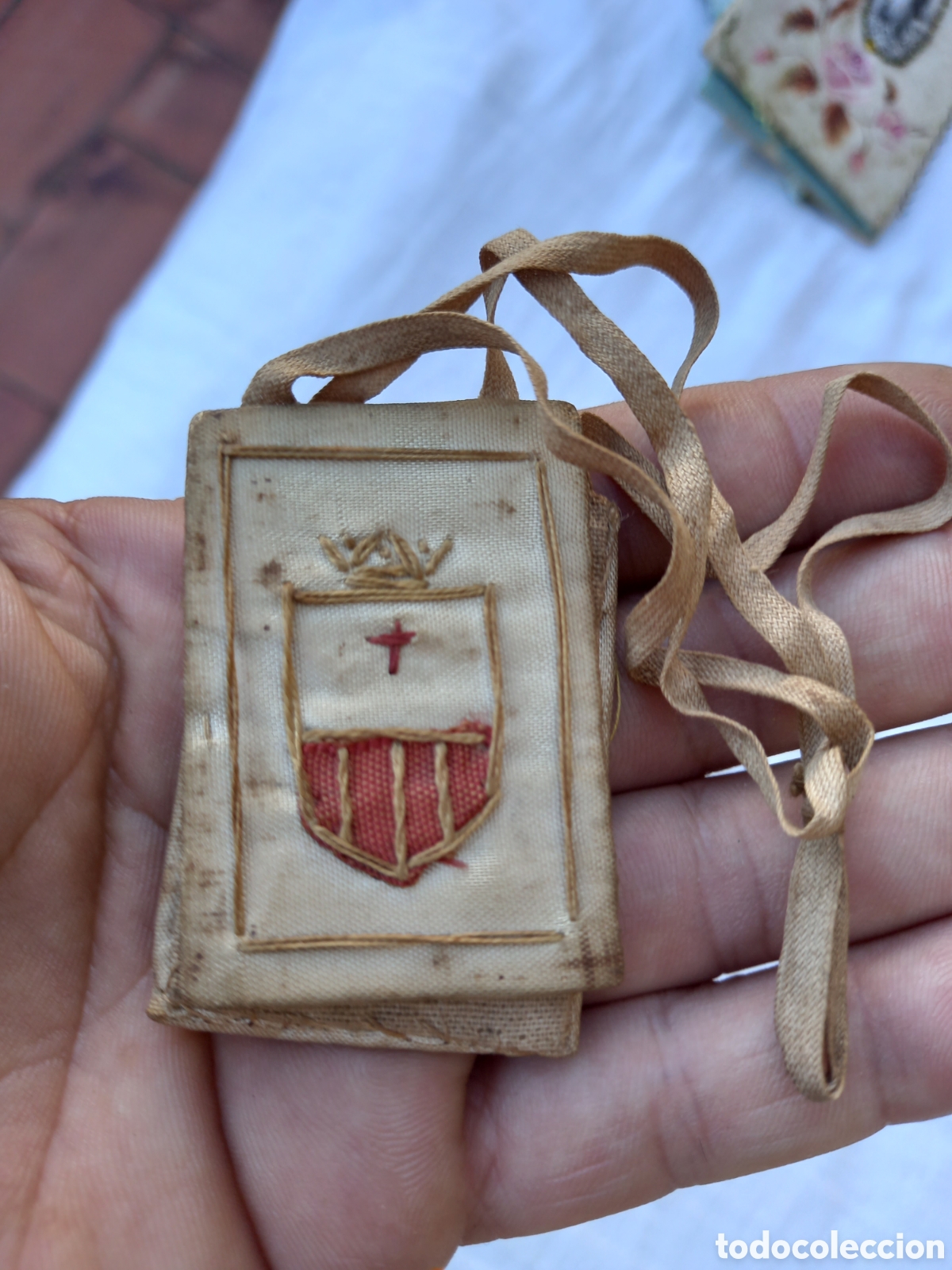 Antig&uuml;edades: ANTIGUO ESCAPULARIO O RELICARIO - Foto 3