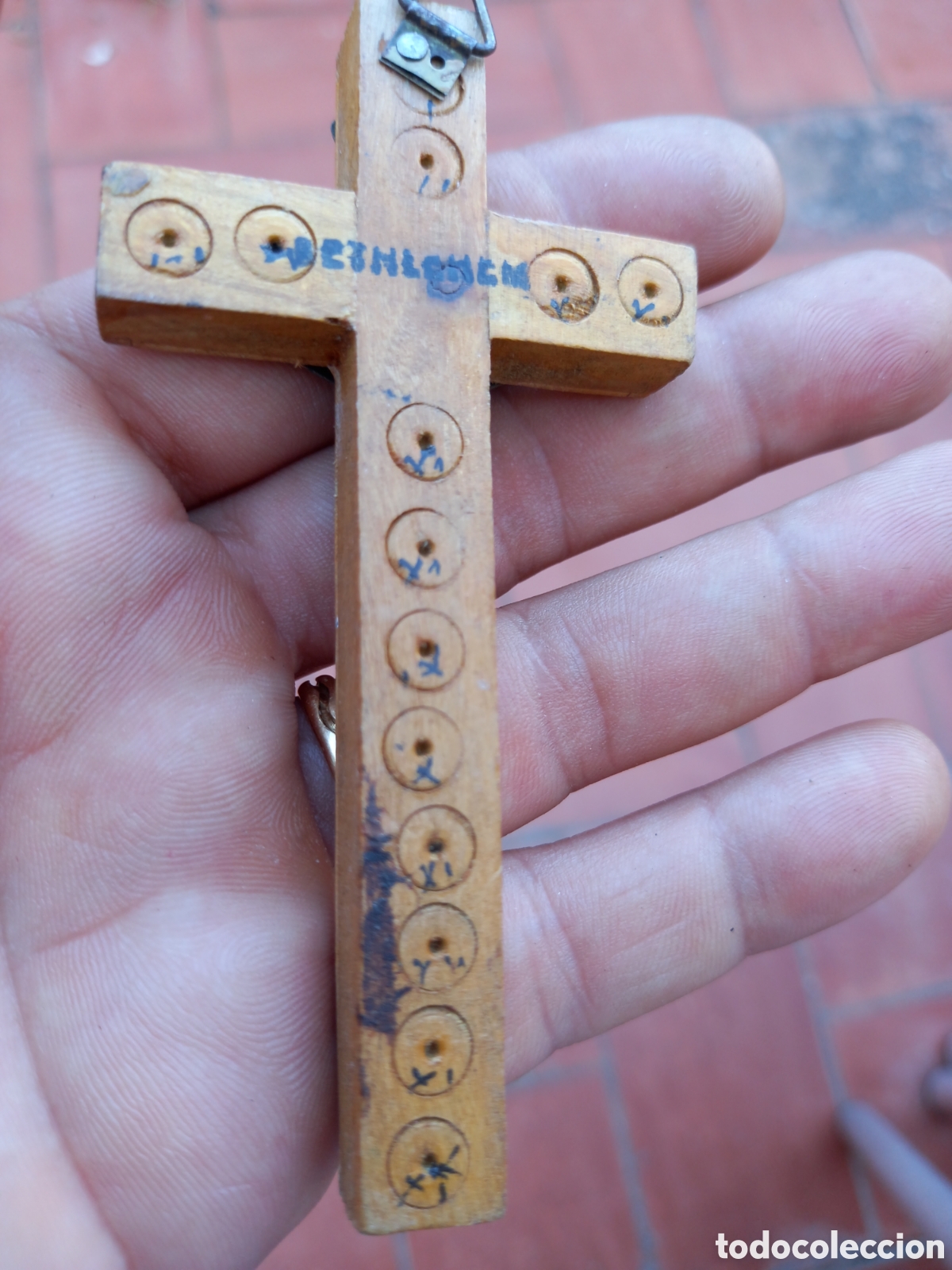 Antig&uuml;edades: ANTIGUO CRUCIFIJO MADERA - Foto 3