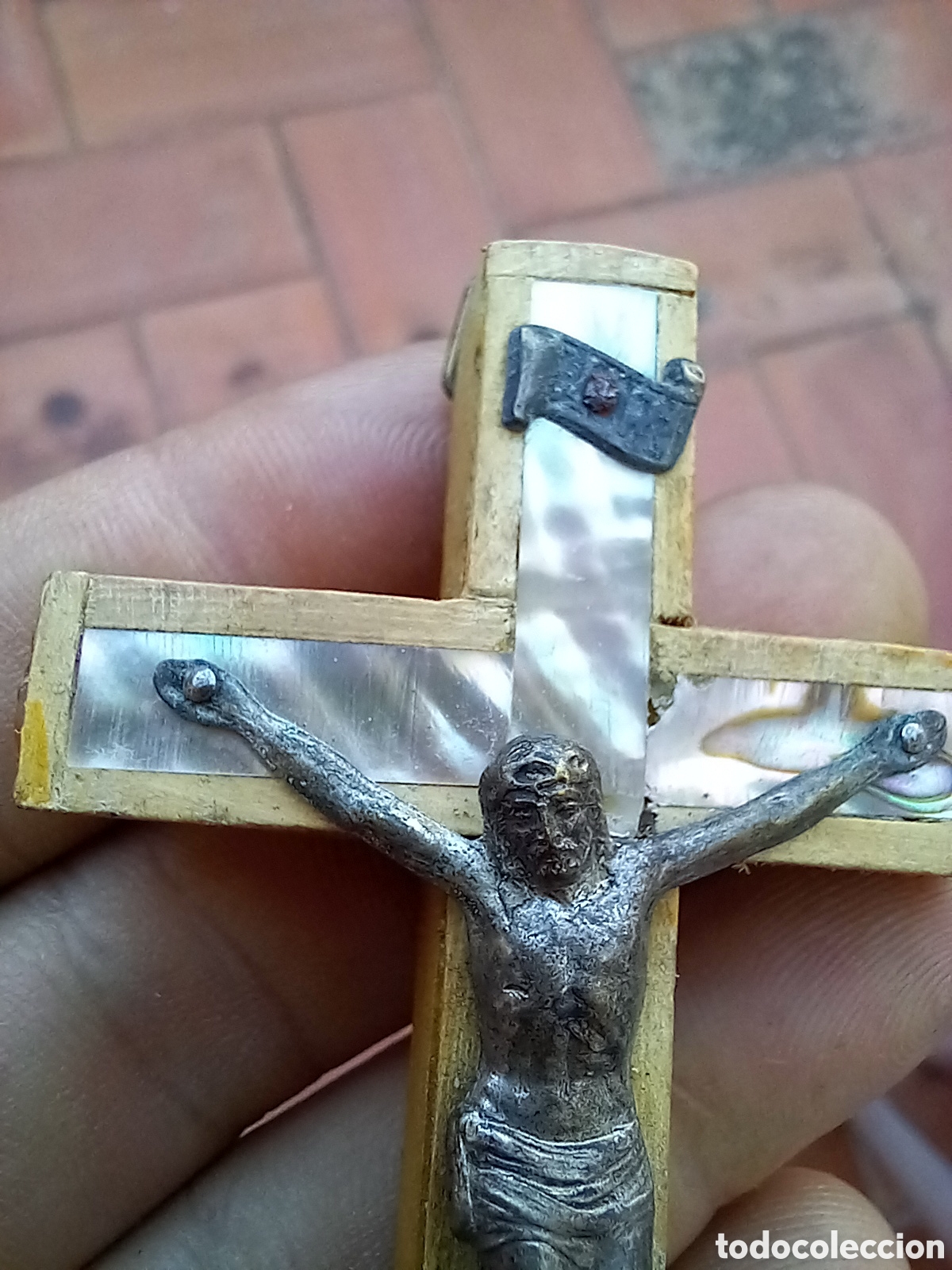 Antig&uuml;edades: ANTIGUO CRUCIFIJO MADERA - Foto 4