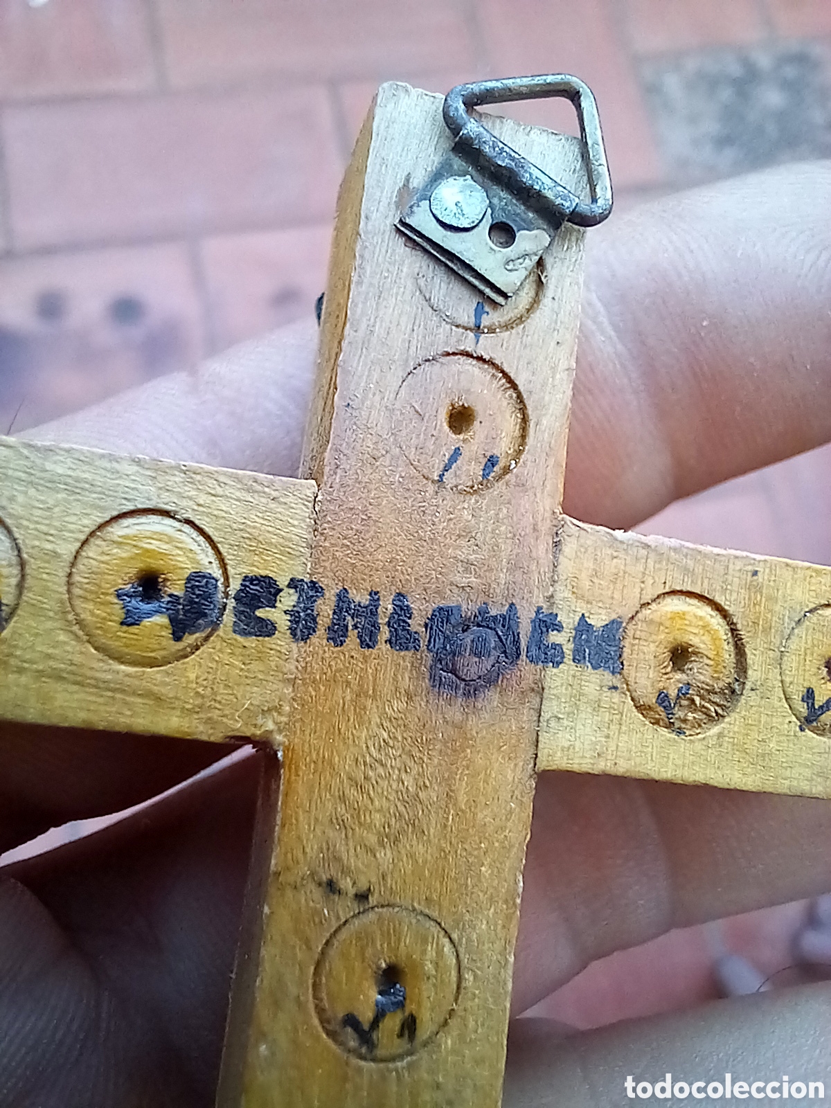 Antig&uuml;edades: ANTIGUO CRUCIFIJO MADERA - Foto 6