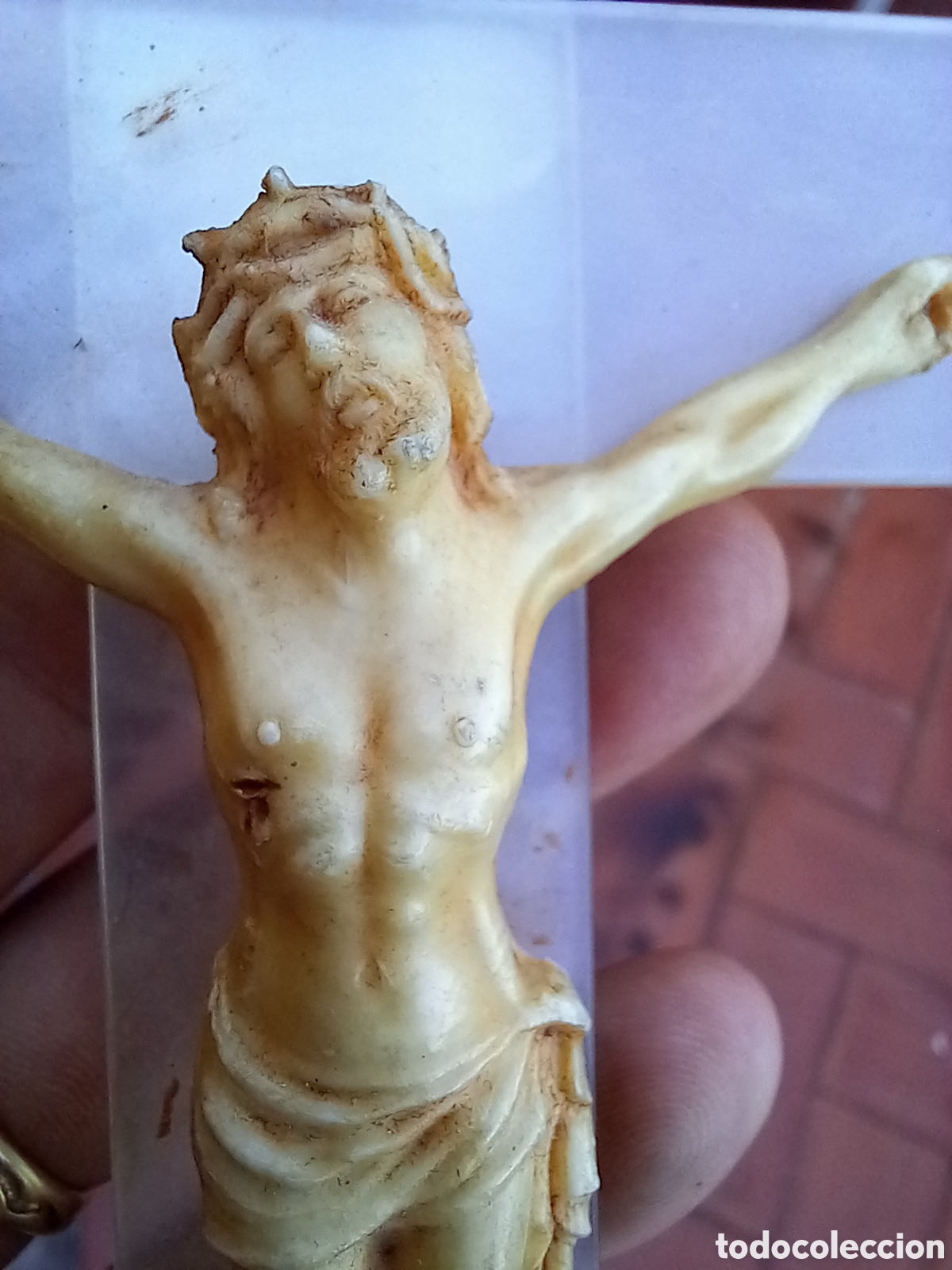 Antig&uuml;edades: ANTIGUO CRUCIFIJO DE PL&Aacute;STICO - Foto 5