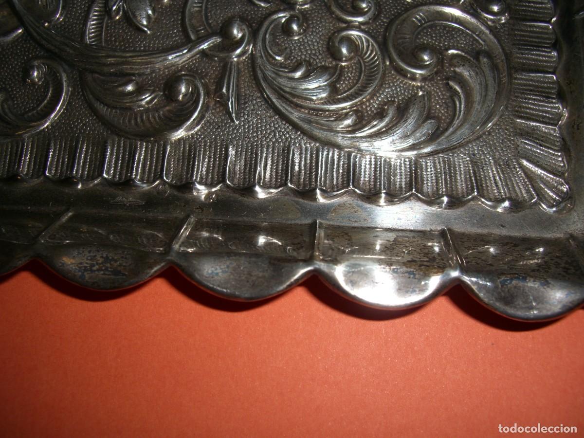 Antig&uuml;edades: BANDEJA PEDRO DUR&Aacute;N EN PLATA DE LEY - Foto 2