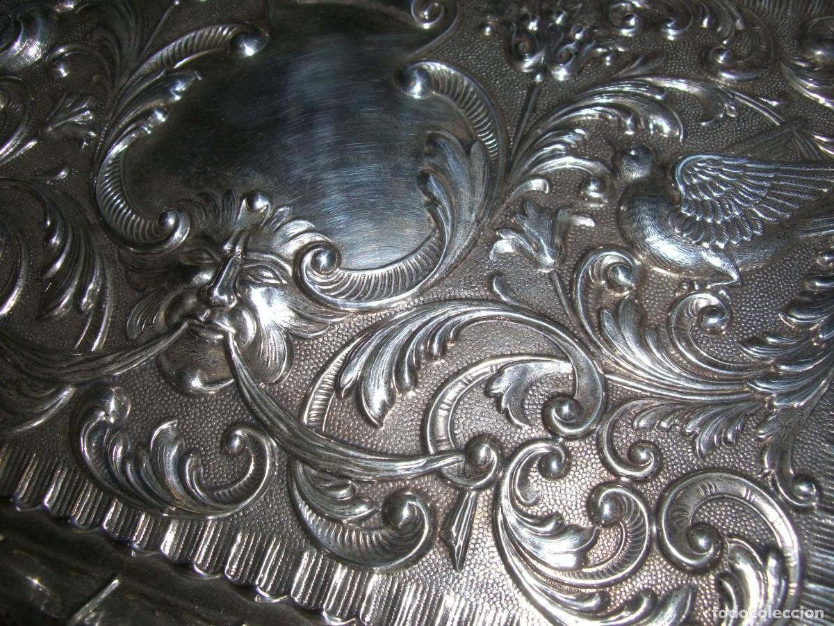 Antig&uuml;edades: BANDEJA PEDRO DUR&Aacute;N EN PLATA DE LEY - Foto 5