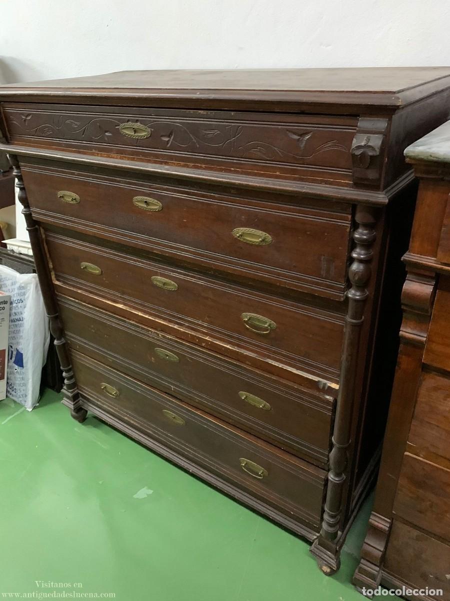 Antig&uuml;edades: N1156 C&oacute;moda antigua para restaurar. - Foto 4