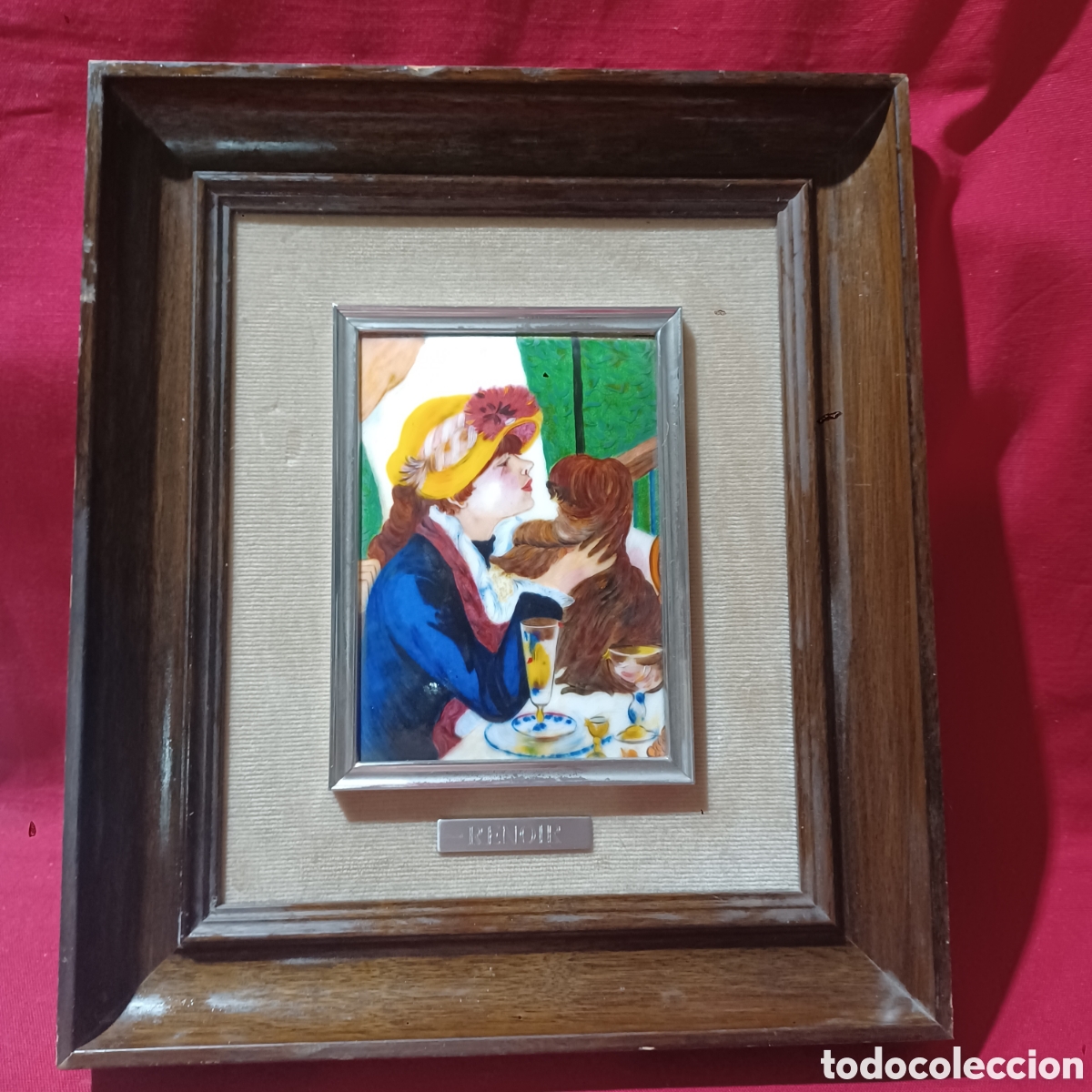 Antiquit&eacute;s: Original cuadro esmaltado Renoir