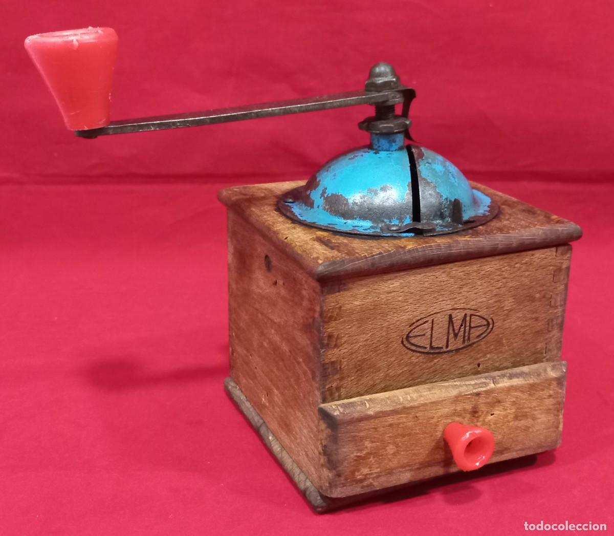 Antiquit&eacute;s: MOLINILLO DE CAFE ELMA DE MADERA Y CHAPA