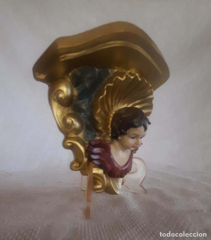 Antig&uuml;edades: M&Eacute;NSULA DORADA CON ANGEL/QUERUB&Iacute;N. - Foto 2