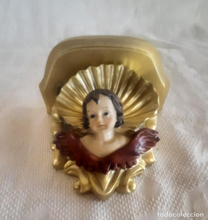 Antig&uuml;edades: M&Eacute;NSULA DORADA CON ANGEL/QUERUB&Iacute;N. - Foto 4