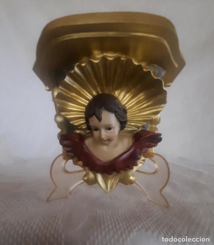 Antig&uuml;edades: M&Eacute;NSULA DORADA CON ANGEL/QUERUB&Iacute;N. - Foto 1