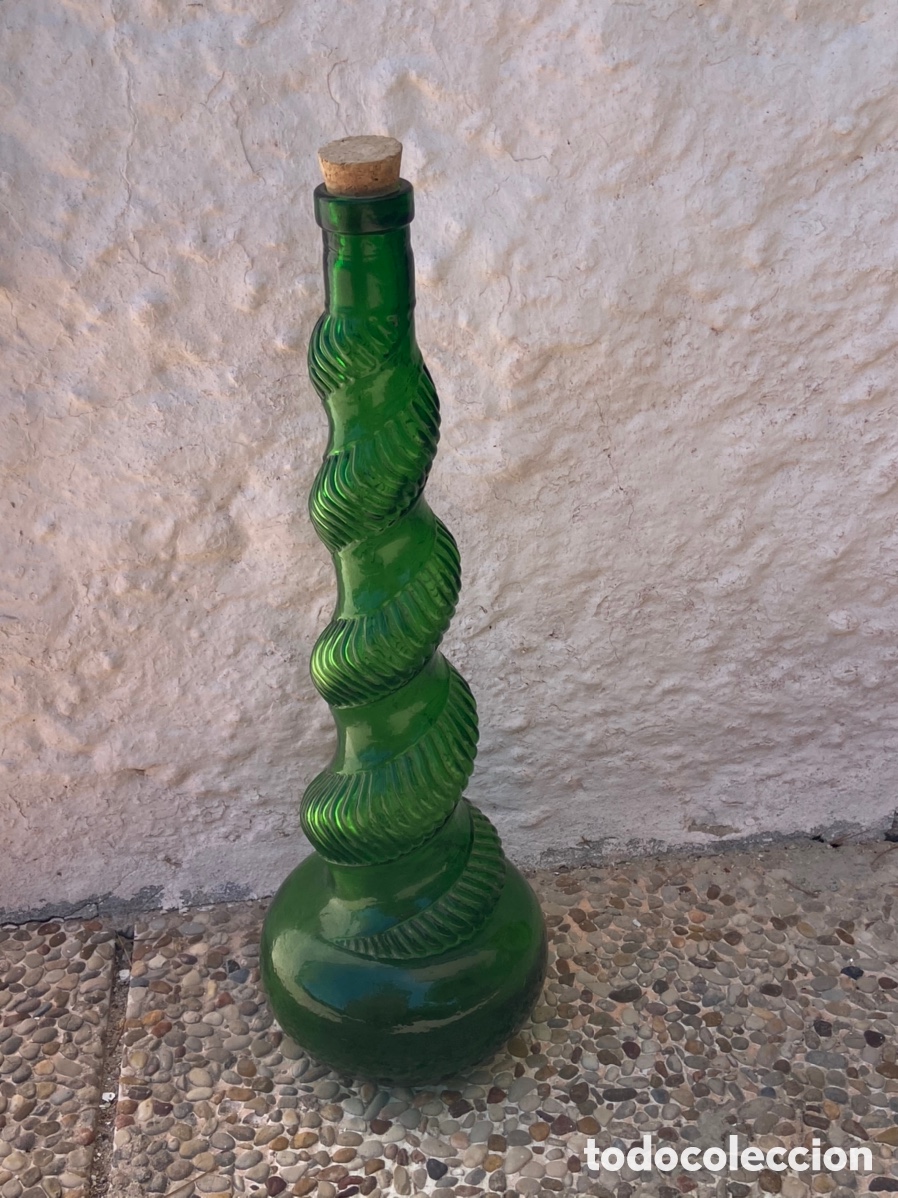 Antig&uuml;edades: Espectacular botella verde antigua - Foto 3
