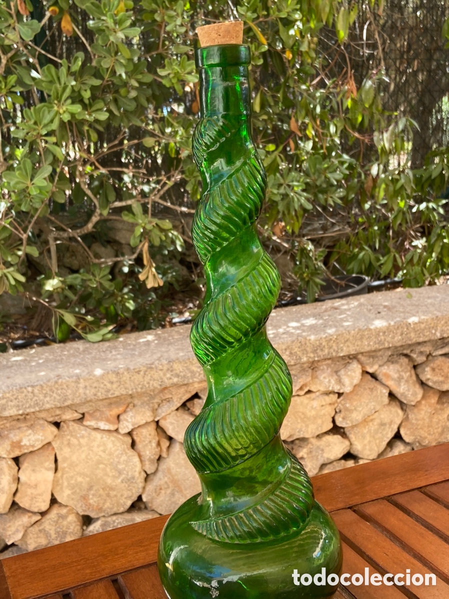 Antig&uuml;edades: Espectacular botella verde antigua - Foto 4