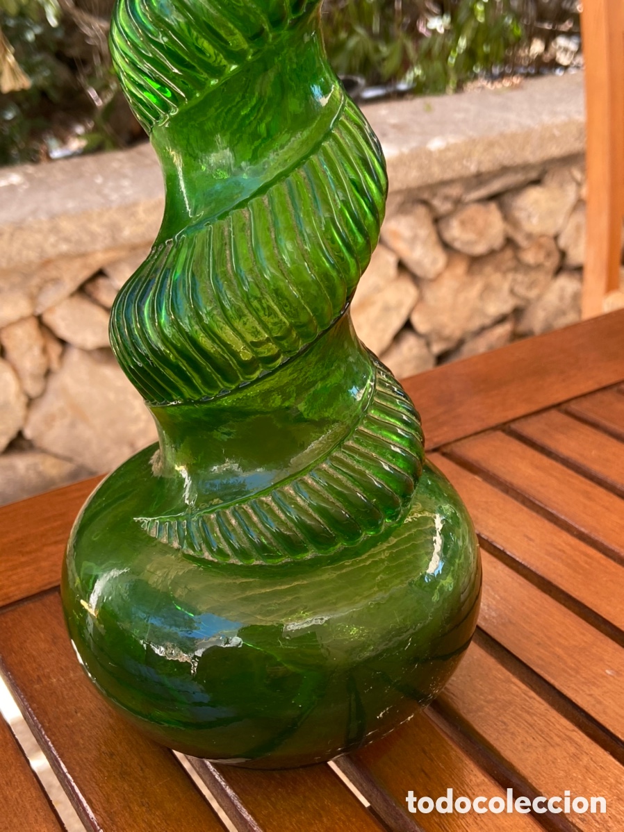 Antig&uuml;edades: Espectacular botella verde antigua - Foto 8