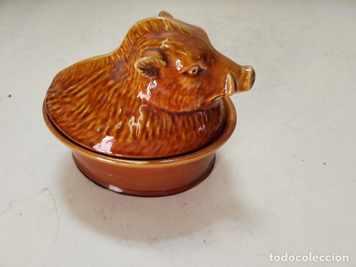 Antig&uuml;edades: terrina de jabali en ceramica - Foto 4