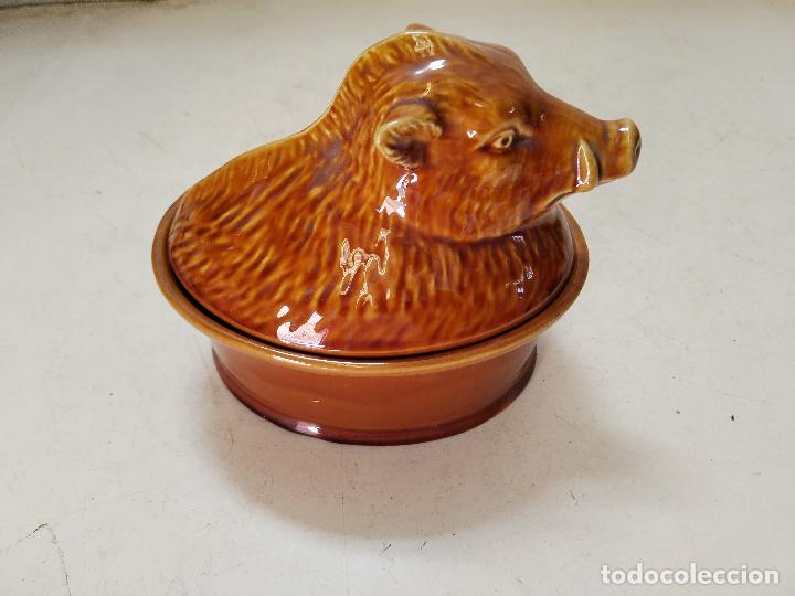 Antig&uuml;edades: terrina de jabali en ceramica - Foto 1