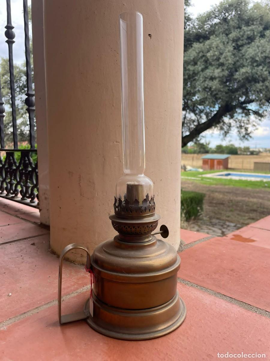 Antig&uuml;edades: LAMPARA DE ALCOHOL DE QUEMAR DE LATON - Foto 1