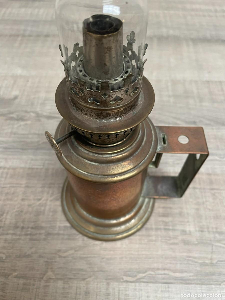 Antig&uuml;edades: LAMPARA DE ALCOHOL DE QUEMAR DE LATON - Foto 1