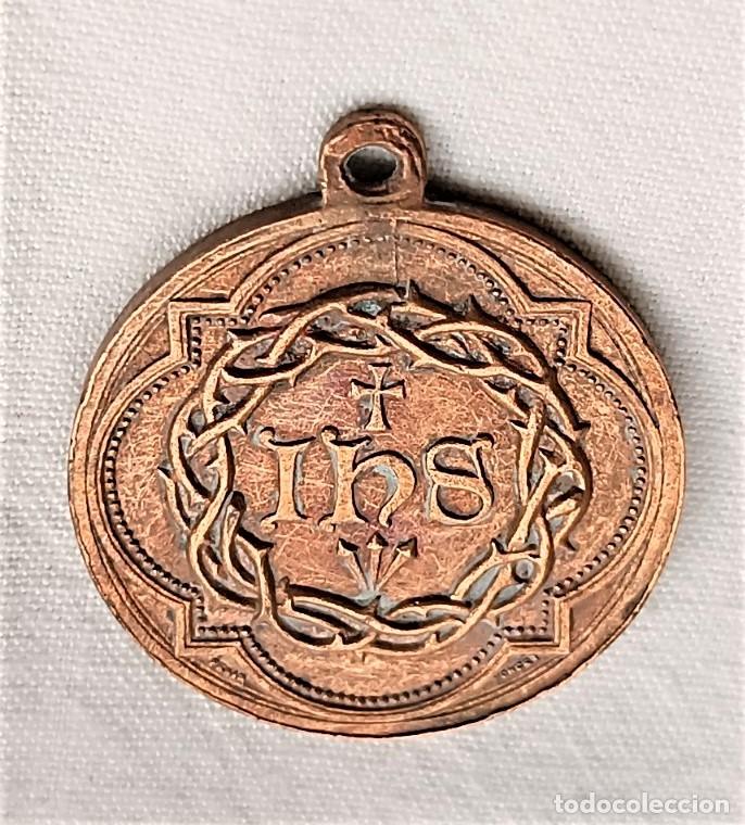 Antig&uuml;edades: ANTIGUA MEDALLA, CORAZ&Oacute;N DE JES&Uacute;S. - Foto 2