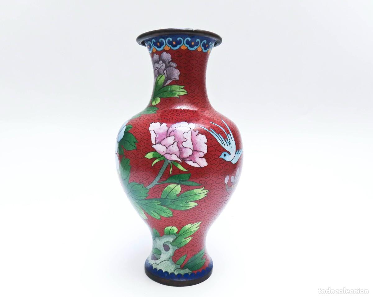 Antig&uuml;edades: Jarr&oacute;n chino Cloison&eacute; 24 cm - Foto 2