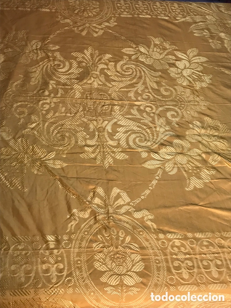 Antig&uuml;edades: Colcha seda Damasco 260x2.30cm - Foto 10