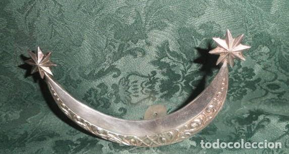 Antig&uuml;edades: MEDIA LUNA CON BA&Ntilde;O DE PLATA - Foto 3