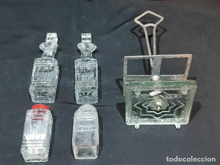 Antig&uuml;edades: JUEGO ACEITERA Y VINAGRERA, COMPLETA - Foto 5