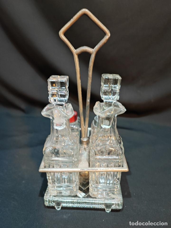 Antig&uuml;edades: JUEGO ACEITERA Y VINAGRERA, COMPLETA - Foto 1