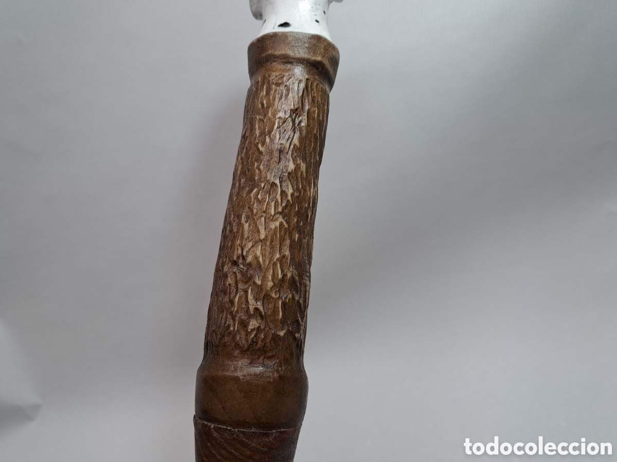 Antig&uuml;edades: Baston de senderismo tallado a mano - Foto 3