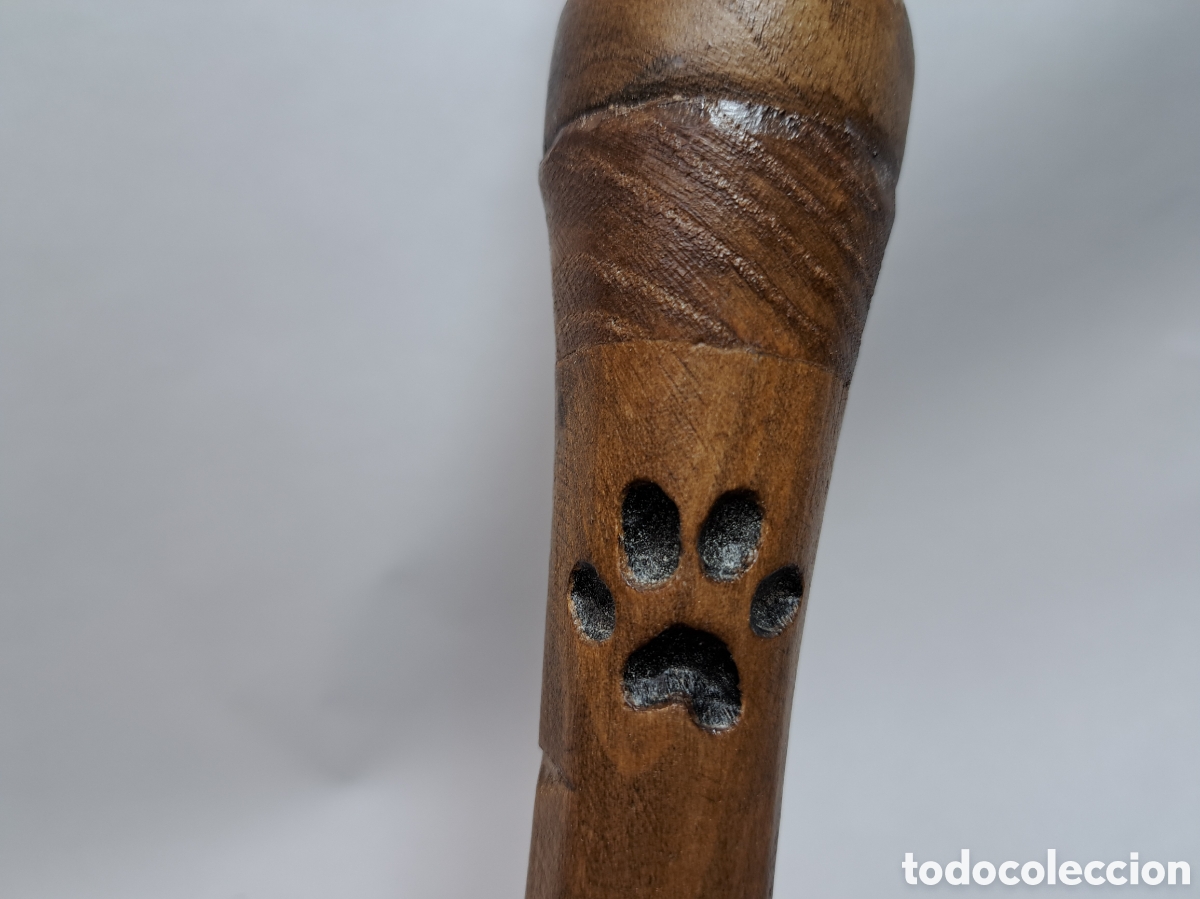 Antig&uuml;edades: Baston de senderismo tallado a mano - Foto 6