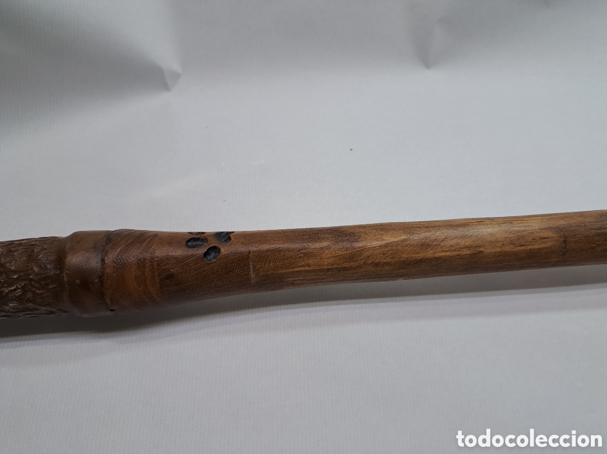 Antig&uuml;edades: Baston de senderismo tallado a mano - Foto 14